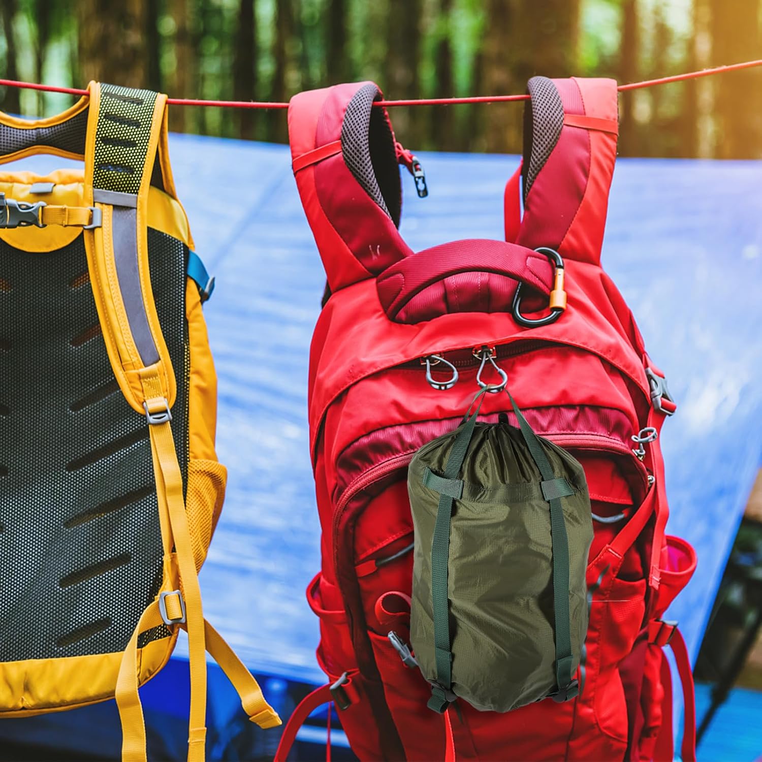 Outside Hammocks for Adults Travel Bags Sleeping Laundry Bag Stuff Sack Comforter Storage Bag Hammock
