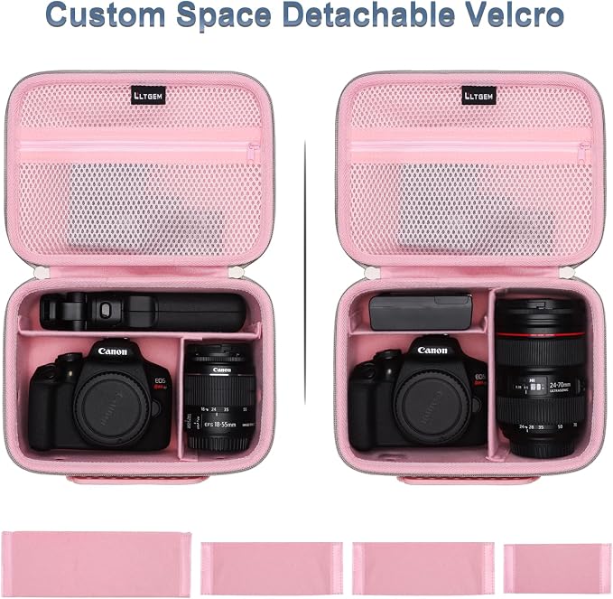 Maleta para cámara compatible con Canon EOS Rebel T7/R50/R6 Mark II/R100/R50 V/T6/R8/R10/R5 Mark II/RP/R7/5D Mark IV/SL3/R5/T100 miniatura 3