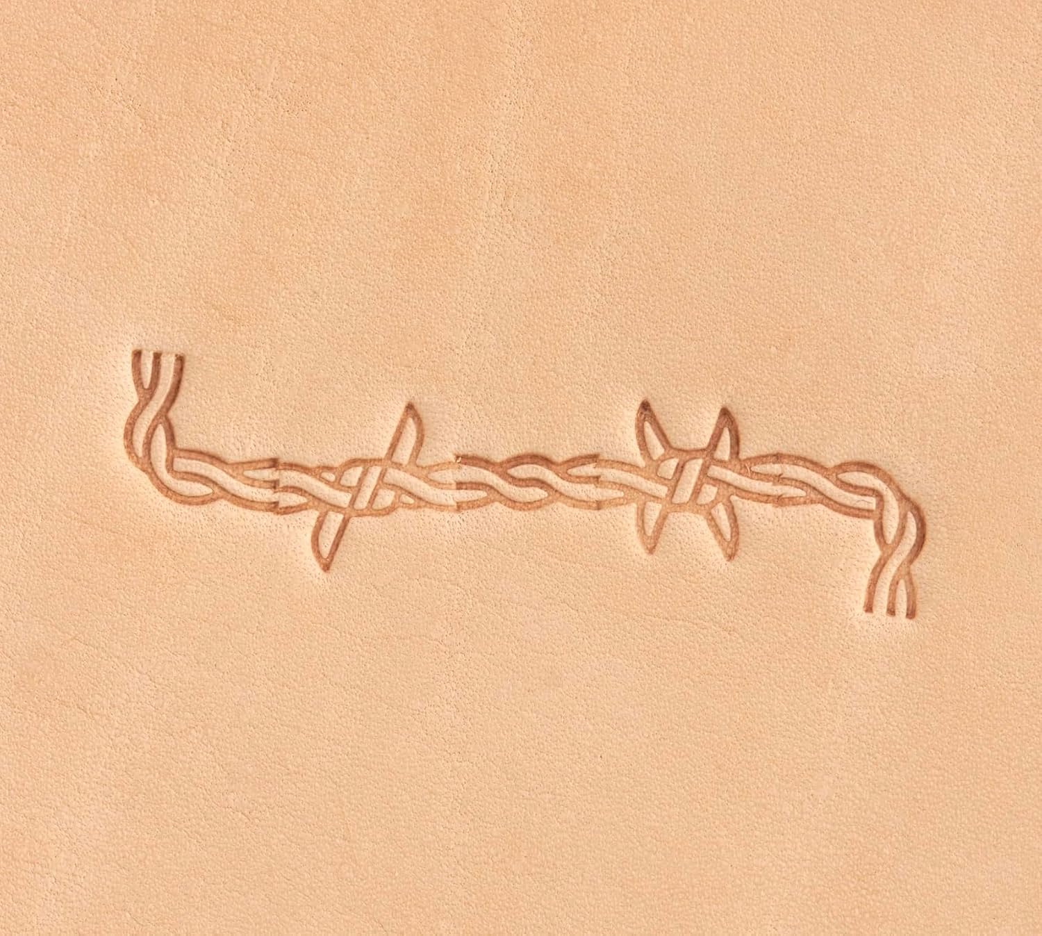 Tandy Leather Craftool Barbed Wire Stamp Set - Clean Detailed Leather Tooling - Create Western Style Border Designs Easily - Beginner Friendly Stamping Tools 4 Piece Set