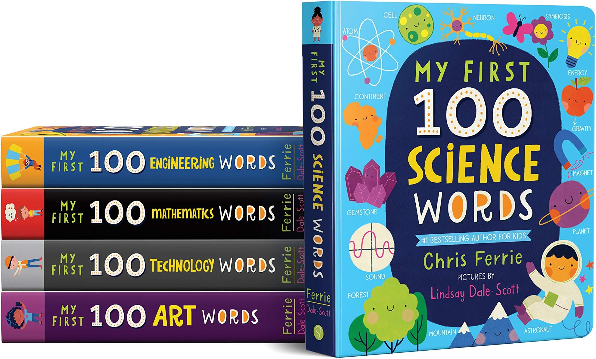 My First 100 STEAM Words Book Set from Baby University: Introduce Babies and Toddlers to Science, Technology, Engineering, Mathematics, Art and More!
