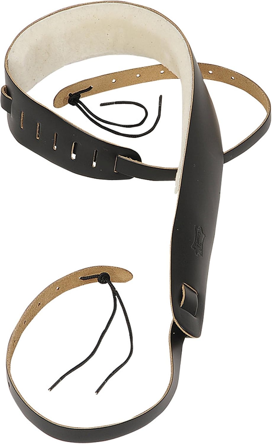 Levy's Leathers Banjo Master Series 2.5" Genuine Leather Banjo Strap with Sheepskin Comfort Lining, Black (PM14-BLK)