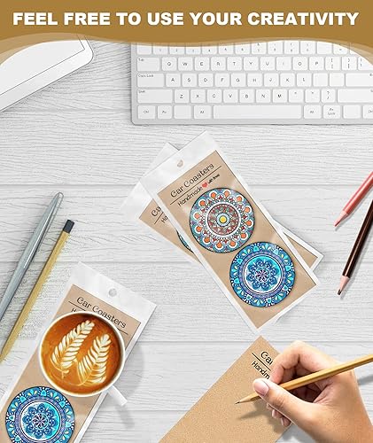 Miniatura 7 de 120 posavasos de automóvil para la venta, posavasos de sublimación para automóvil, posavasos de sublimación en blanco de 6.8 x 3 pulgadas, posavasos