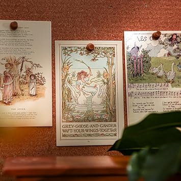 T-shin Paper Postcards,Vintage Whimsy 30 Storybook Postcards