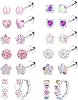 1012 Pairs Hypoallergenic Flat Back Earrings - Stainless Steel Set for Sensitive Ears - Cute Girls & Toddler Earrings
