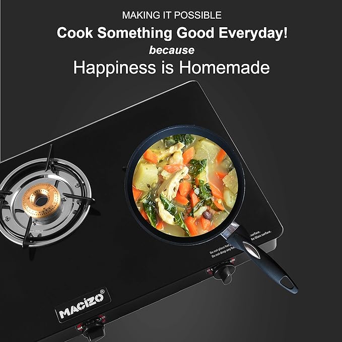 macizo brio 2 burner black manual ignition glass gas stove