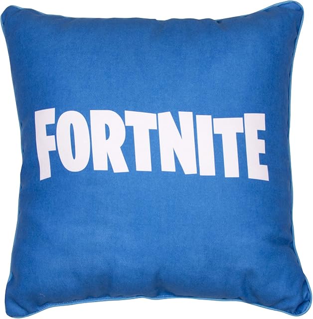 Fortnite Official Square Cushion Pillow | Officially Licensed Super Soft Two Sided Emotes Design | Perfect for Any Childrens Room Or Bedroom, Blue, 40 x 40cm, 1 Count (Pack of 1), FTNEMSCU001UK