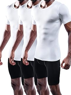 Neleus Men's 3 Pack Athletic Compression Base Layer Sport Shirt
