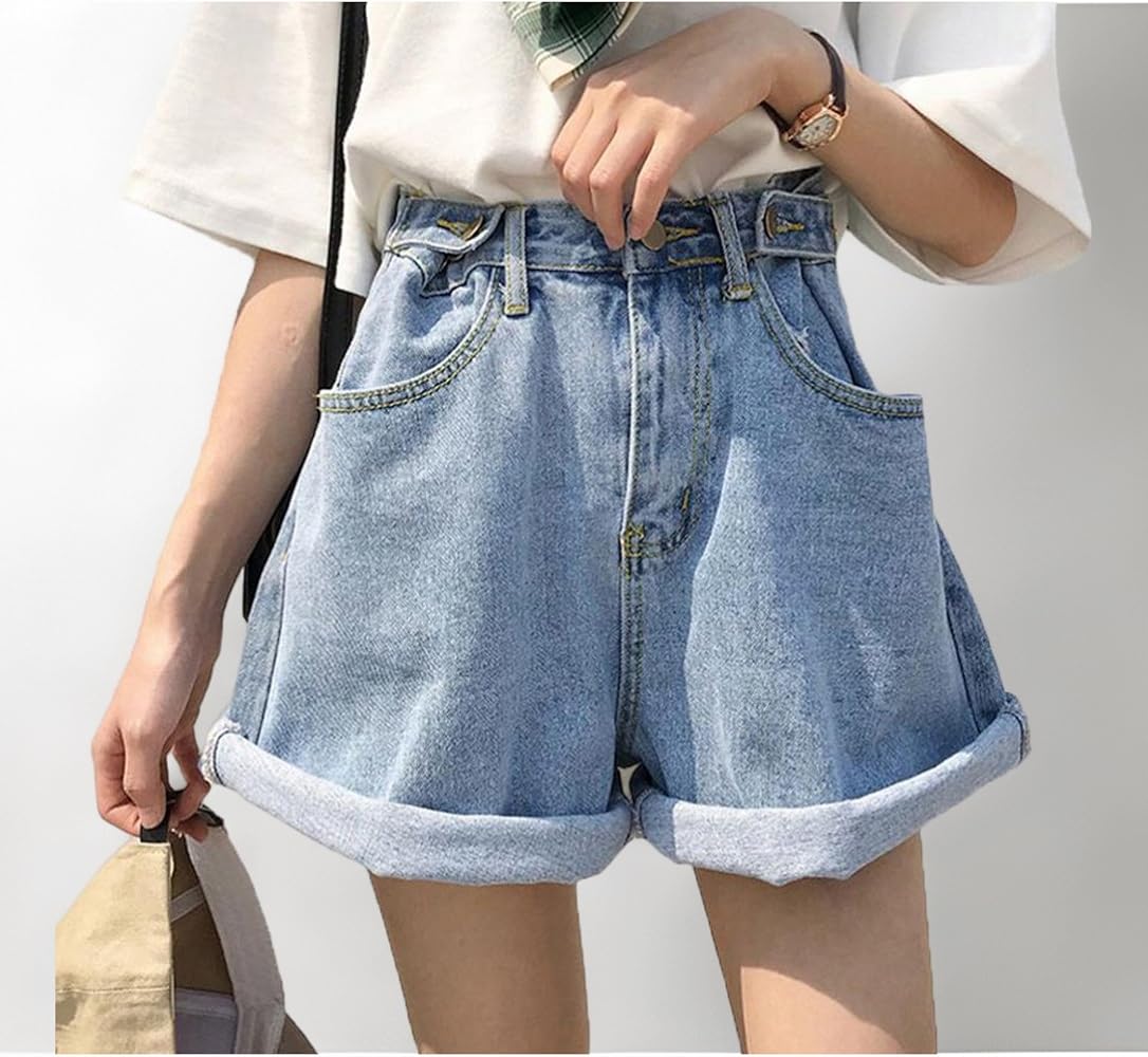 Amazon | [ニカ] レディース デニム パンツ 夏 ショートパンツ ハイ