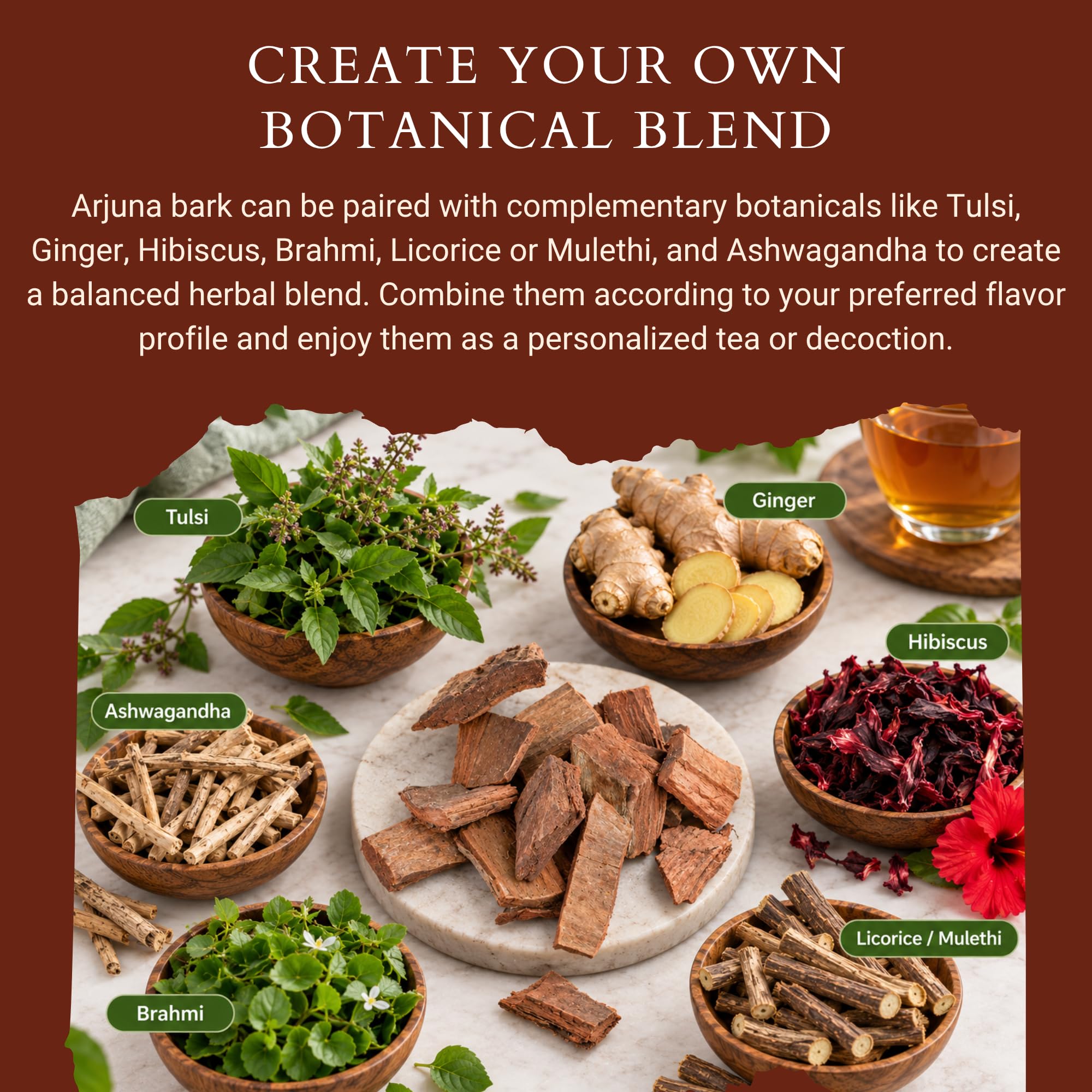 Pride Of India Arjuna Bark Whole 3.53 oz | Arjun Chaal Herbal Ingredient | Natural Terminalia Arjuna Bark for Herbal Tea, Decoctions & Botanical Blends | Vegan, Gluten-Free, Caffeine-Free — Amazon image 7
