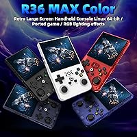 Vista 3 de R36MAX Retro Handheld Games Console, Retro Game Console with 4.0 inch IPS HD Screen, Video Game Consoles with 64GB Memory, Portable Gaming Player