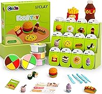 Vista 9 de Kits de arcilla seca al aire – 12 cajas de arcilla mágica de modelado para niños, juego de manualidades de arcilla para moldear temática