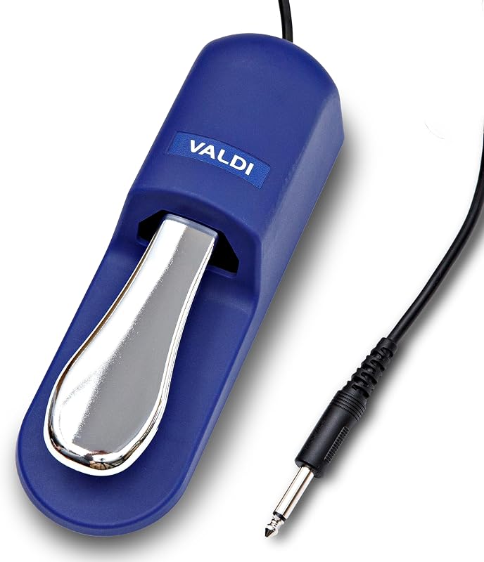 BP-3 Sustain Pedal - Universal Pedal for Keyboard Piano, Digital Pianos, MIDI Keyboards & Synths - Conversion Switch for All Brands - 1/4'' Jack, Anti-Slip Design, Extended Cable (BLUE)