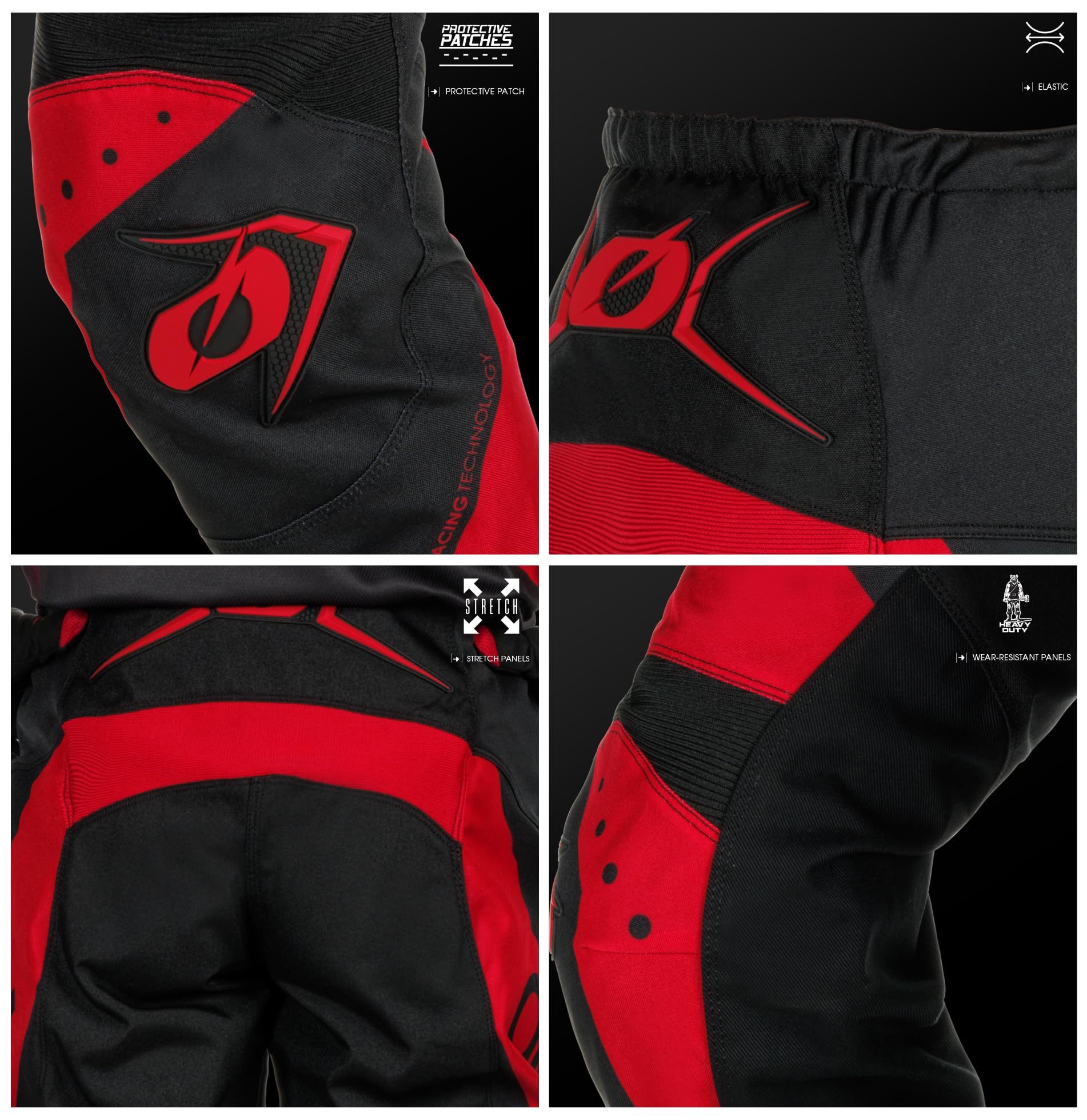 O'NEAL | Pantalon de Motocross | Enduro MX | Liberté de Mouvement maximale, Conception légère, Respirante et Durable | Pantalon Element Racewear V.24 | Adulte | Noir Néon-Jaune