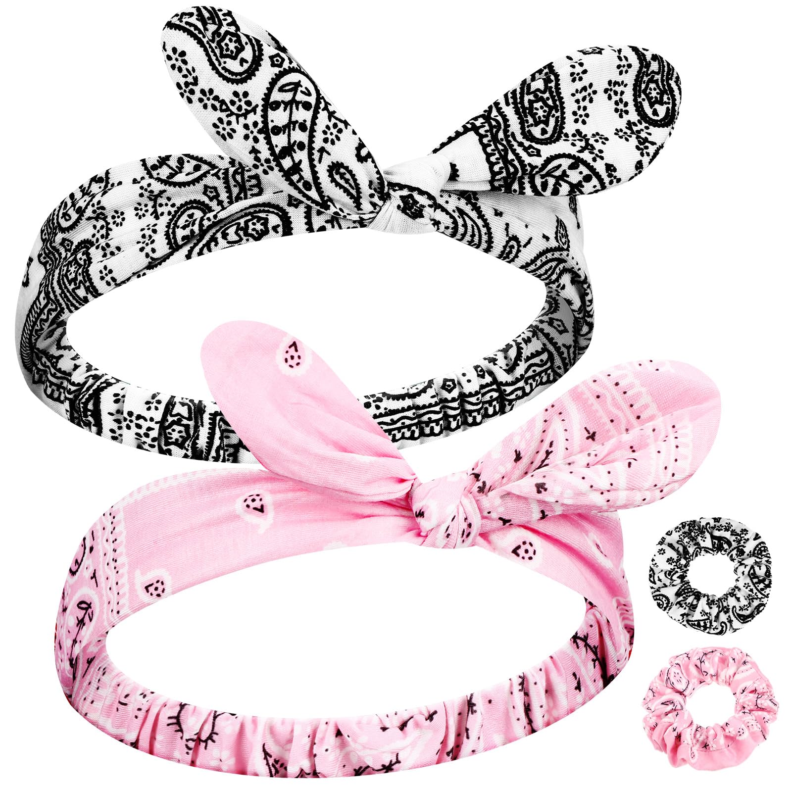 Amazon.com : Hoteam 2 Set Bandana Headband Scrunchies Women  display picture 1