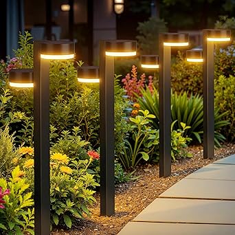 Paquete De 2 Luces Solares Para Exteriores, Luces Solares De Camino, Luces Solares Blancas Cálidas Al Aire Libre, Impermeables, Luces Solares De Jardín Para Camino, Camino, Entrada, Patio, Paisaje