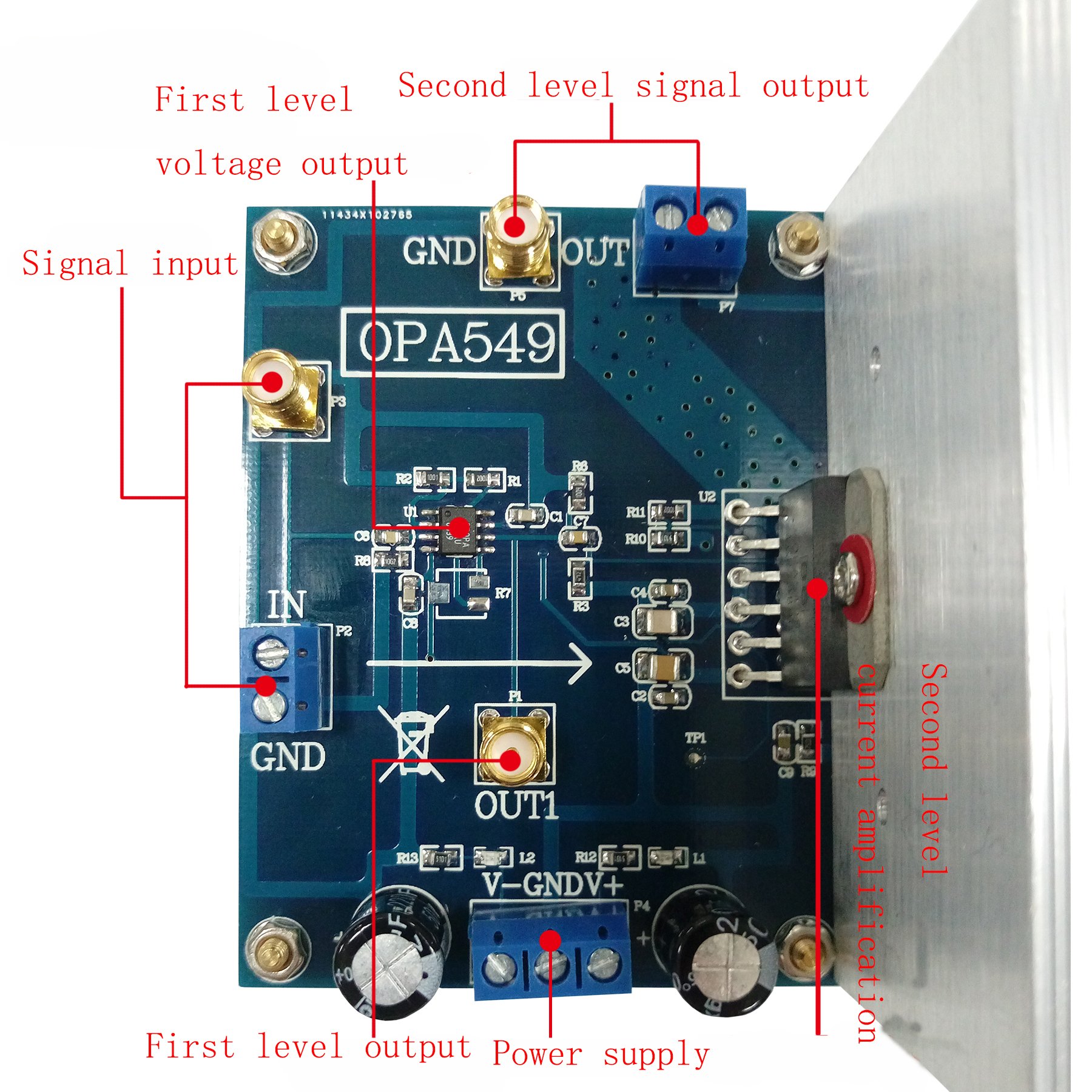 Taidacent OPA549 Audio Power Amplifier 8A Current High Voltage High