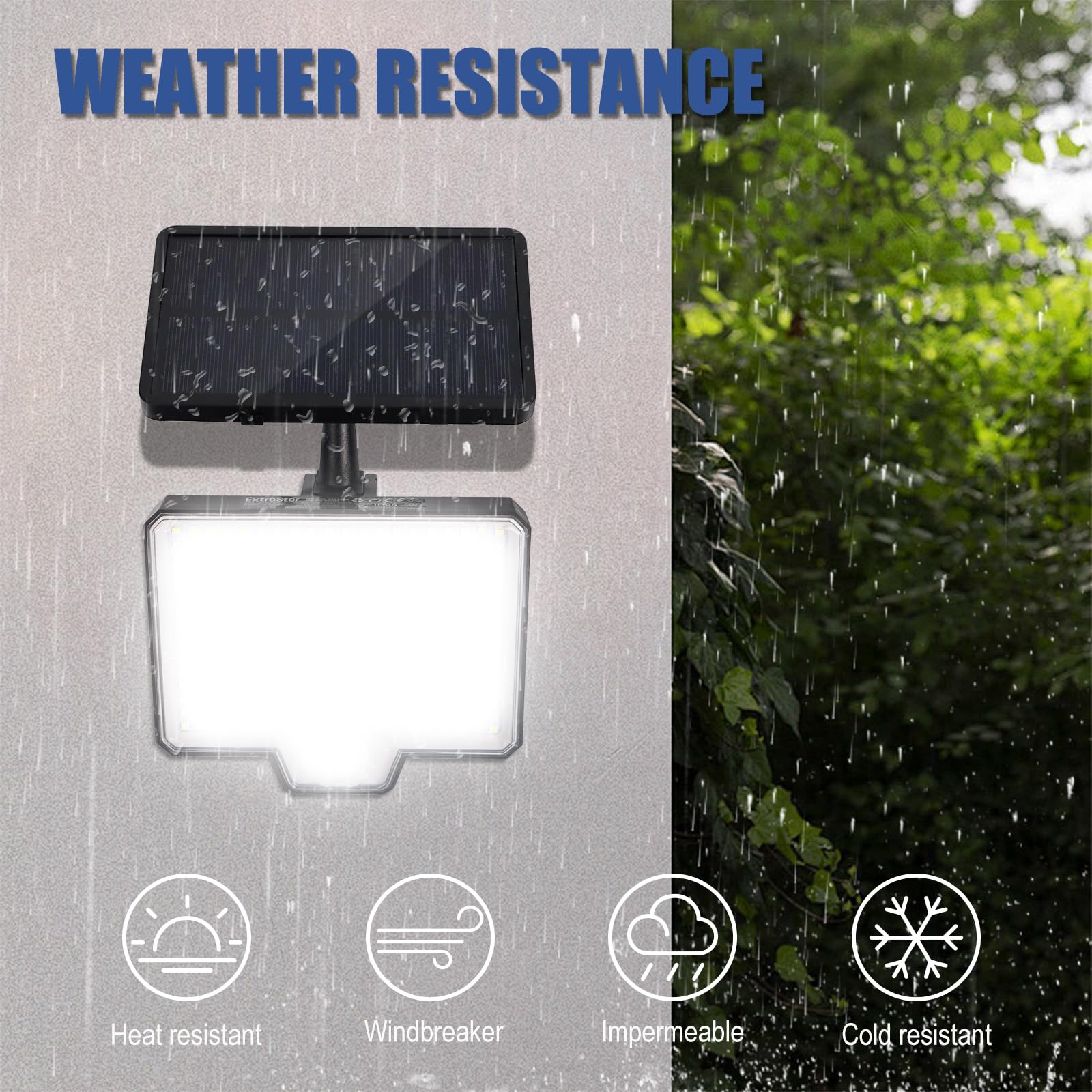 Lot De 2 Lampes Solaires Extérieures Avec Détecteur De Mouvement Et Télécommande - 6500K Blanc Froid