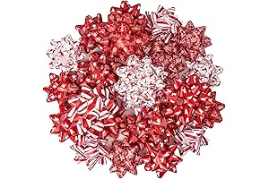 Christmas Red Gift Bow Assortment (24 Bows)