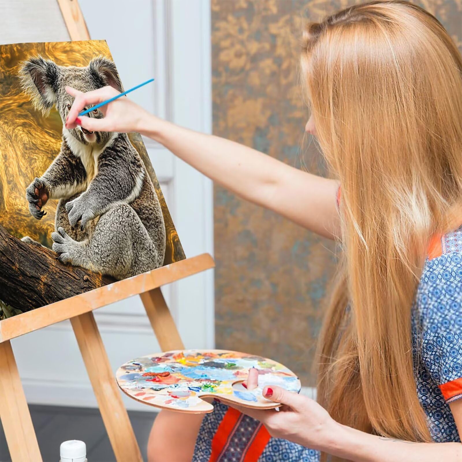 Zestaw do malowania zwierząt po numerach, dla dorosłych, koala, do malowania po numerach, 50 x 100 cm, DIY, akrylowy obraz olejny z pędzlami, zestawy rzemieślnicze dla dorosłych w Wielkiej Brytanii