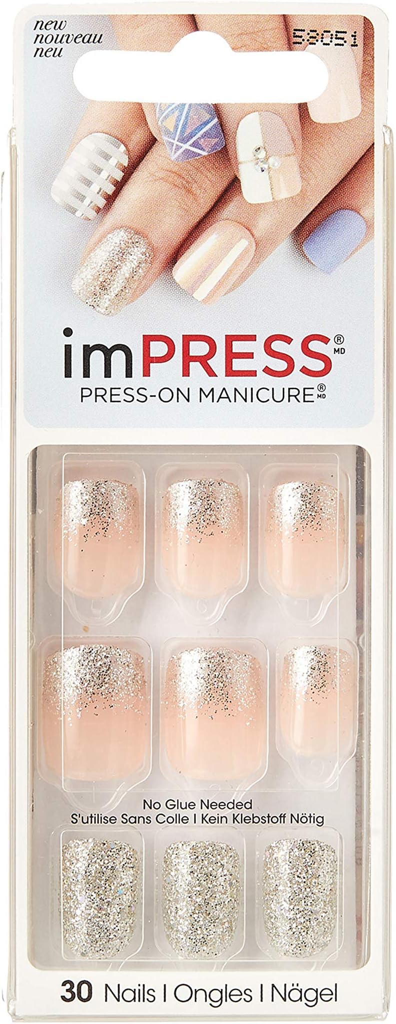 KISSBroadway Impress On Fire French Manicure Nails Bipd011(Styles May Vary)