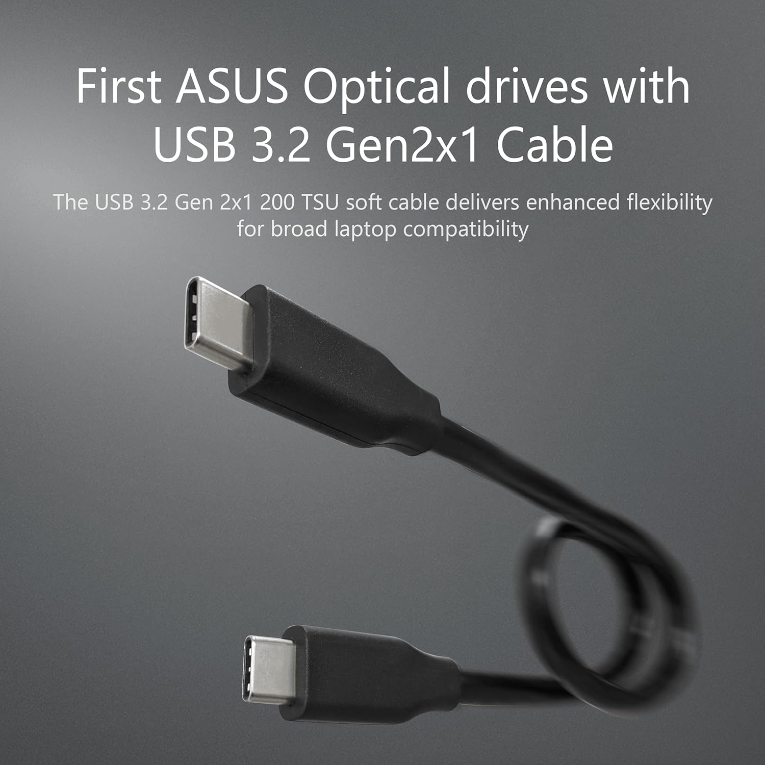 ASUS ZenDrive U3M - Ultra-Slim External DVD Writer, USB 3.2 Gen2x1 Type-C Interface, Compatible with Windows 11 and macOS, M-DISC Support, Comprehensive Backup Solutions Included