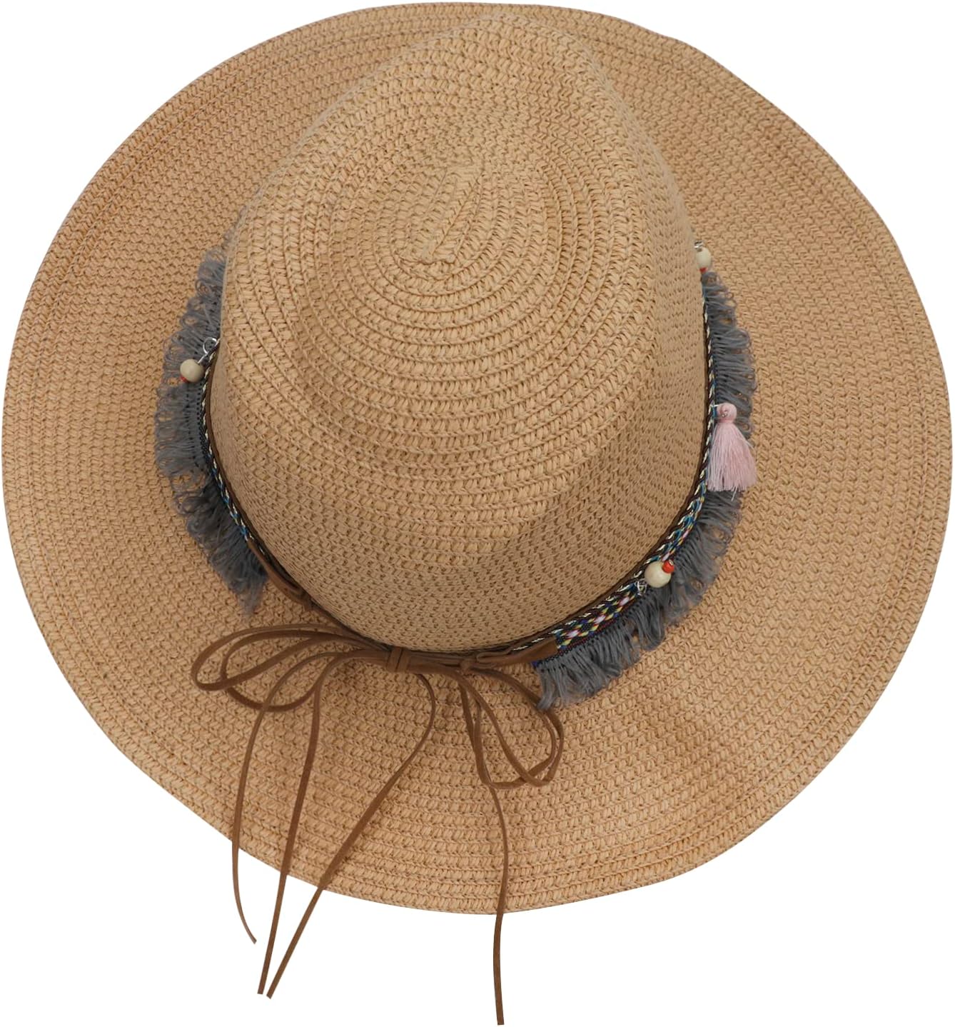 Straw Sun Hats for Women Wide Brim Sun Hat for Women UV Protection Beach Hat Packable Panama Hats for Women Summer Hats - Image 3