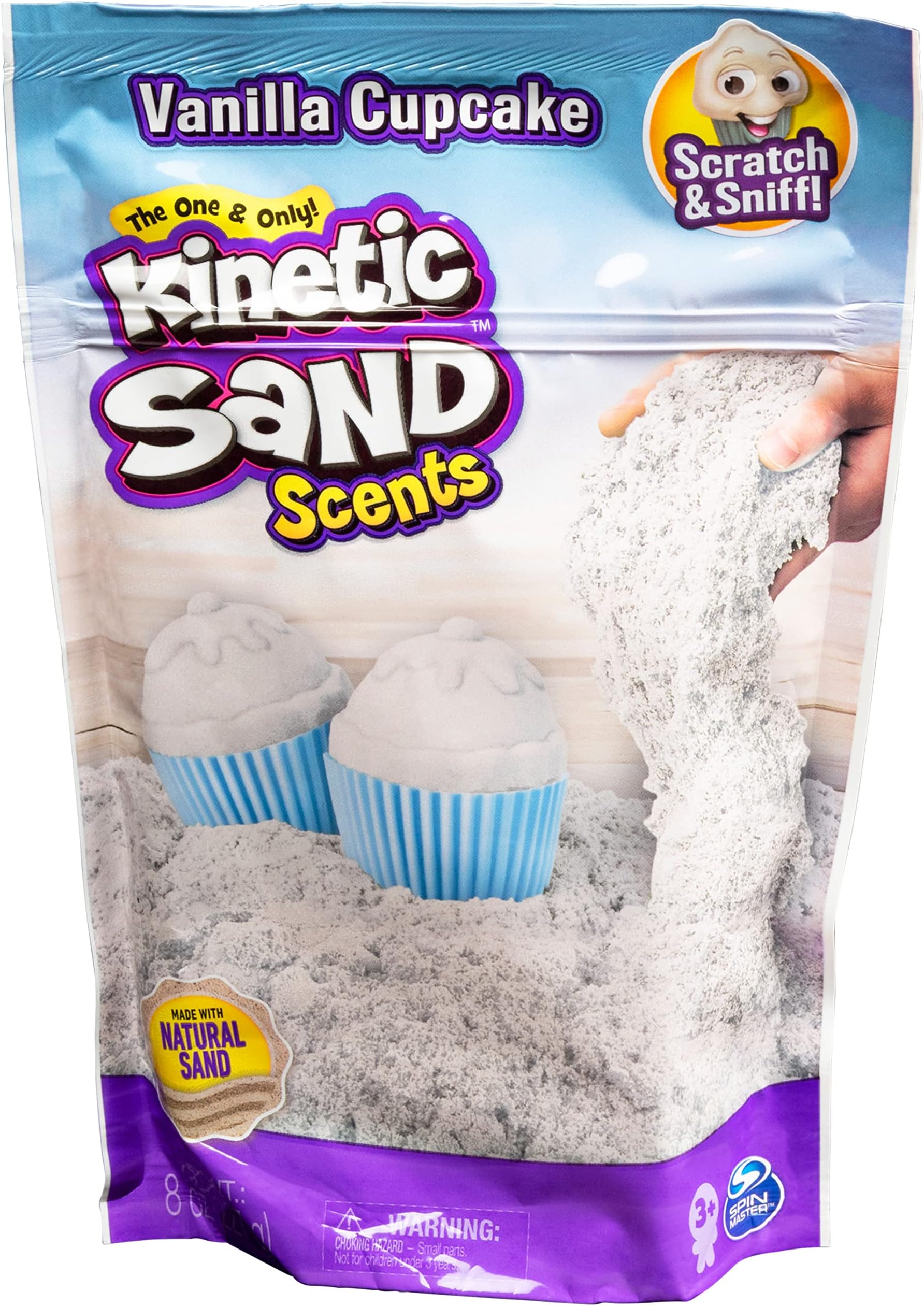 Kinetic SandScents, 8oz Vanilla Cupcake White Scented, for Kids Aged 3 and Up