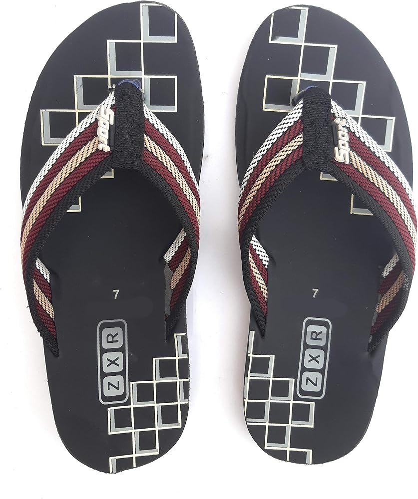 Buy ZXR Men's Casual flip-Flops and Slippers (Black, 8) at Amazon.in