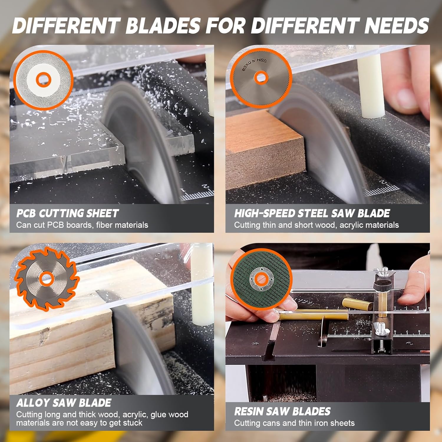 Mini Table Saw for Crafts, Portable 100W Power Mini Multi-Functional Table Saw, Cutting | Sanding | Carving | Drilling, 7-Speed Adjustable, 0-90° Cutting, for DIY, Wood,Acrylic and PCB Cutting