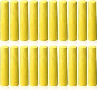 20 Pcs Sidewalk Chalks for Kids Non Toxic Jumbo Chalk for Party Gift Outdoor Art Classroom Play Painting (Yellow)