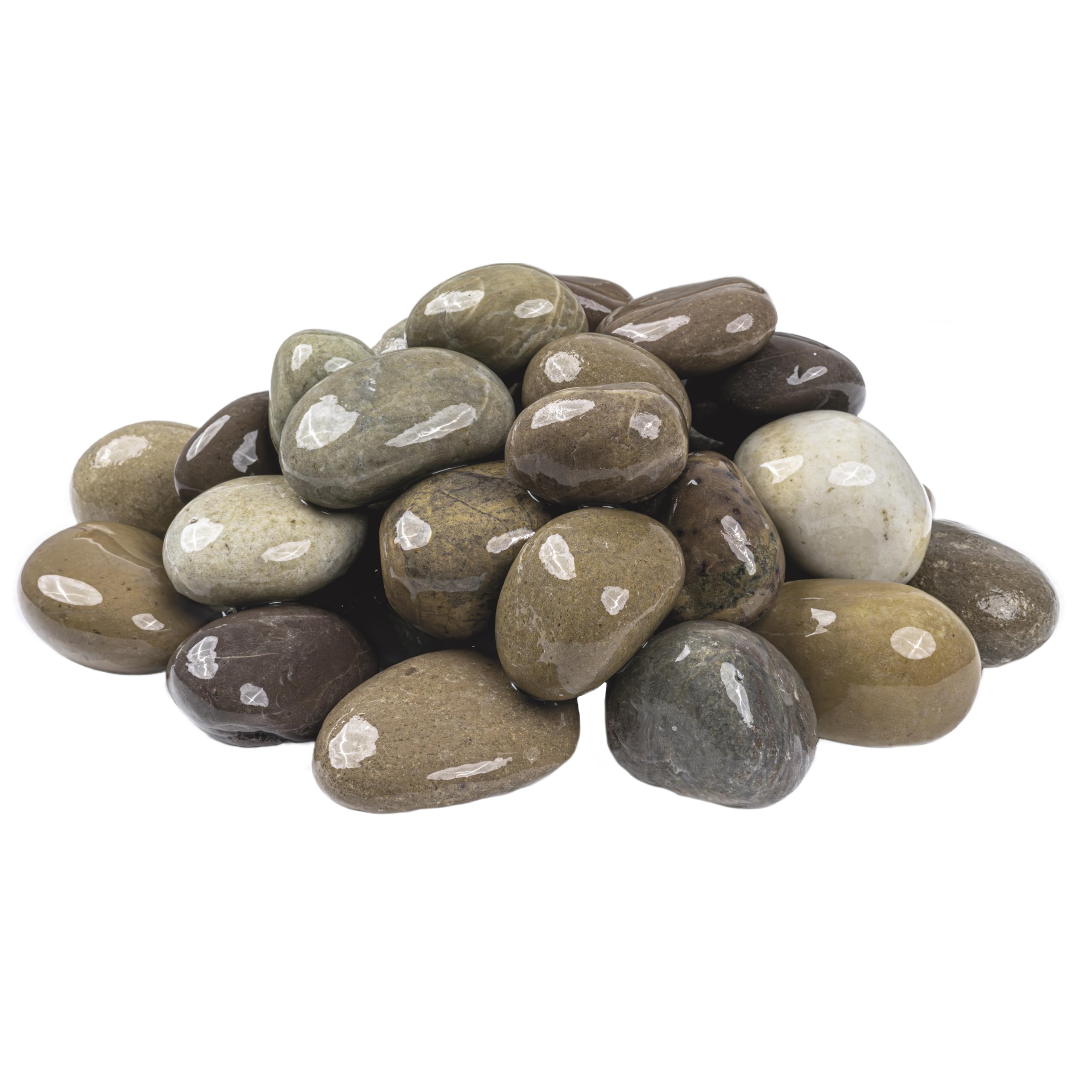 M S International AMZ-LSC-0014 Kamyki dekoracyjne, 0,5 cm - 1,3 cm/torba, wielokolorowe