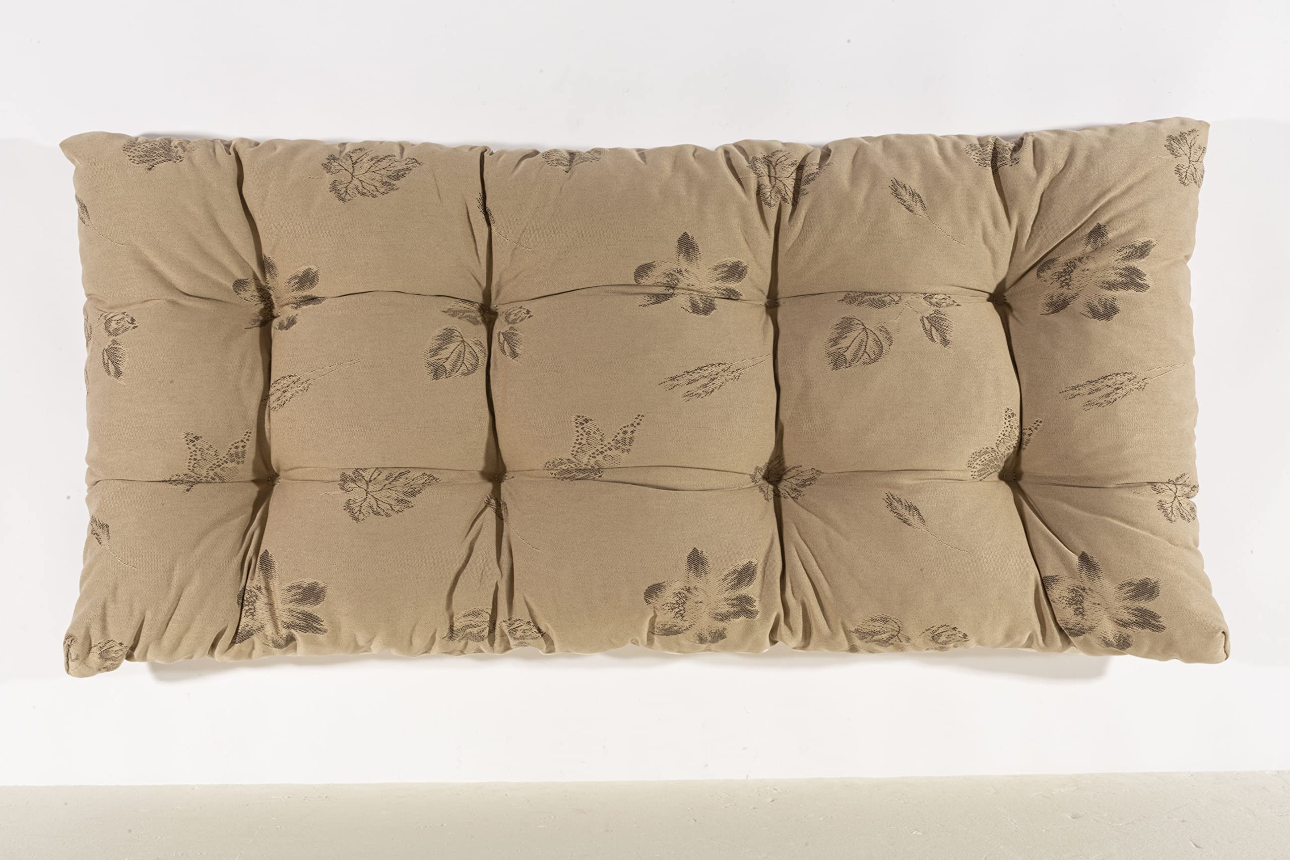 TECNOCUCI Cojín Acolchado Para Sillón Relax 115x55 Cm – Terciopelo Suave, 100% Algodón Y Fabricación Artesanal Italiana