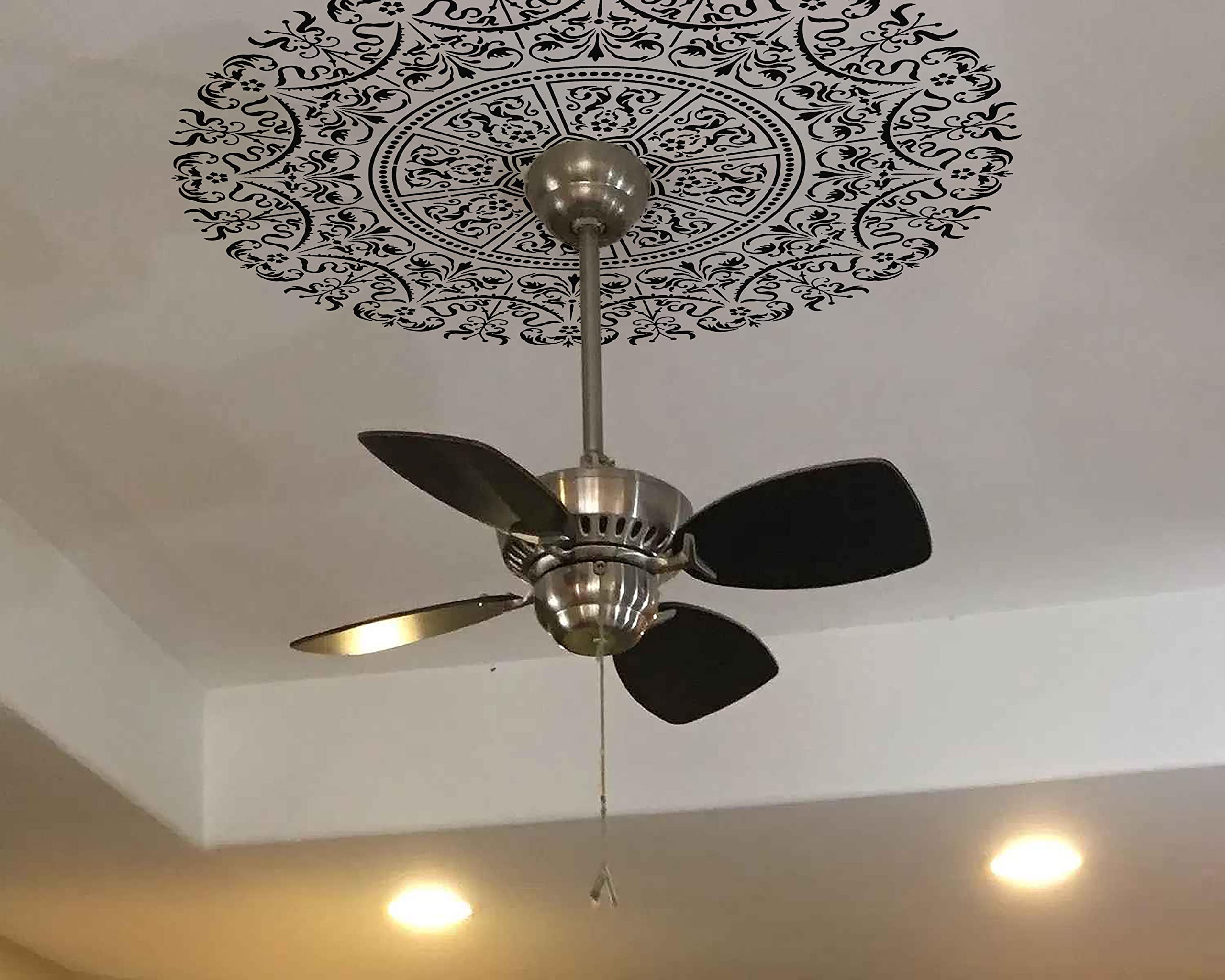 WallDesign Royal Wheel Wall Art Paint Stencil Design for Living Room, Wall, Ceiling Painting Decoration (35 inch x 18.5 inch Design Size) (B0B9BTTVYY) Amazon Price History, Amazon Price Tracker