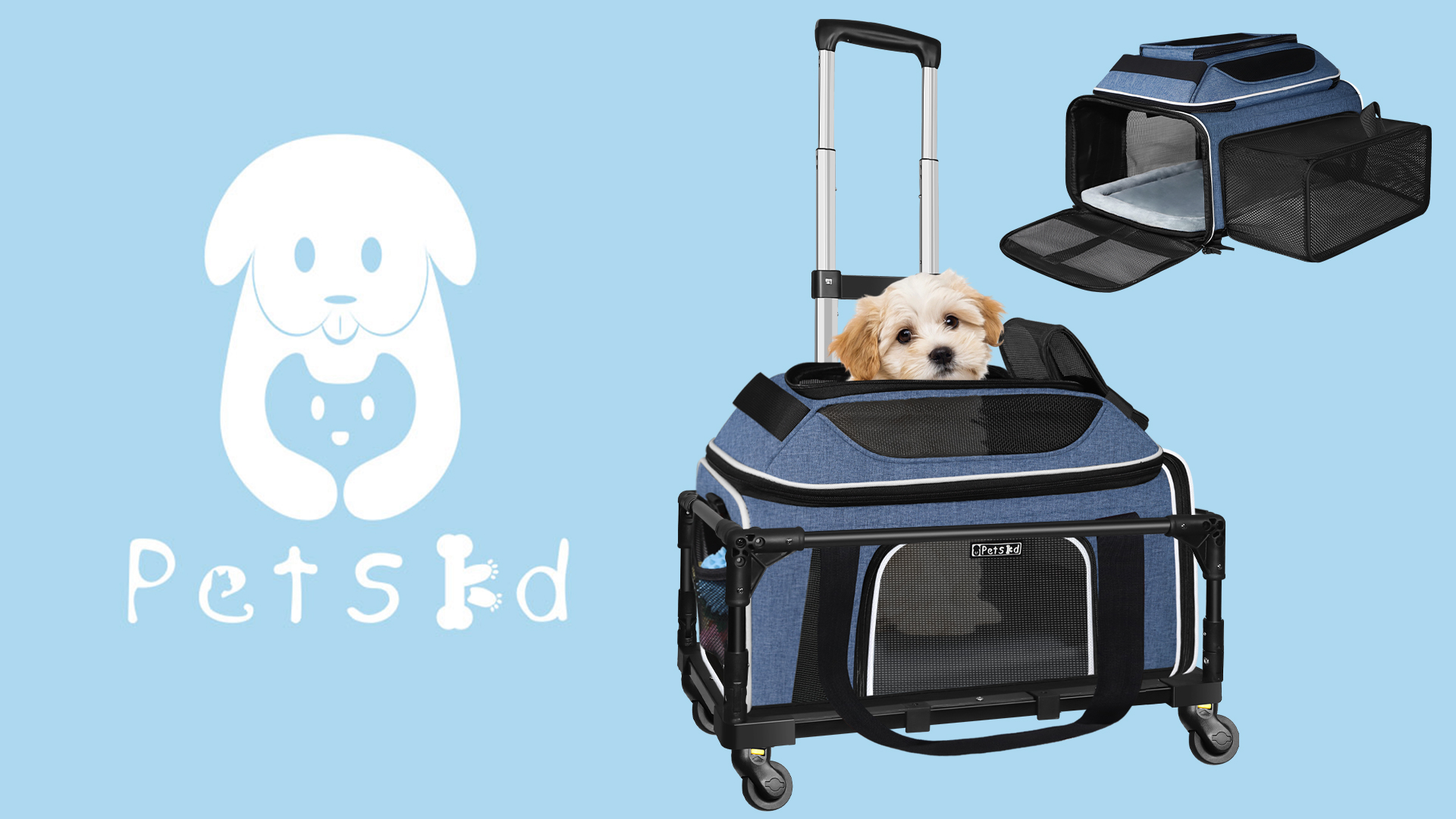 Amazon.com : Petskd Top and Side Expandable Pet Carrier with