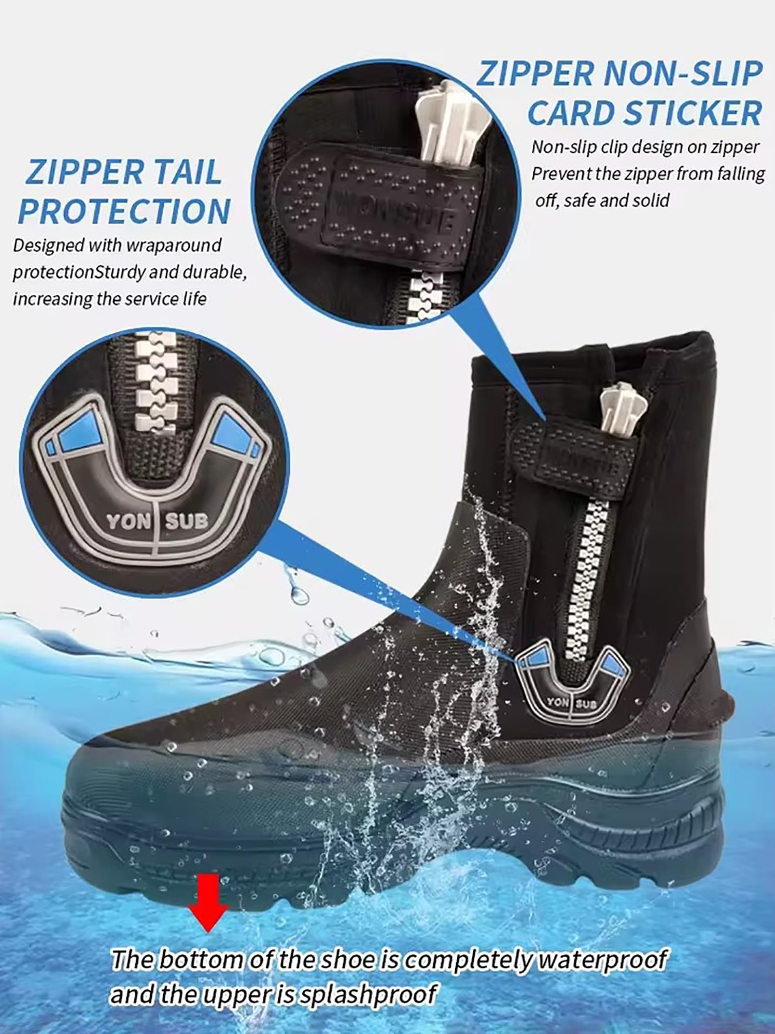 Botas de buceo de neopreno de 5 mm para hombres y mujeres, zapatos de agua de alta calidad con suela gruesa antideslizante, protección para los dedos, calzado duradero para esnórquel, surf, rafting y