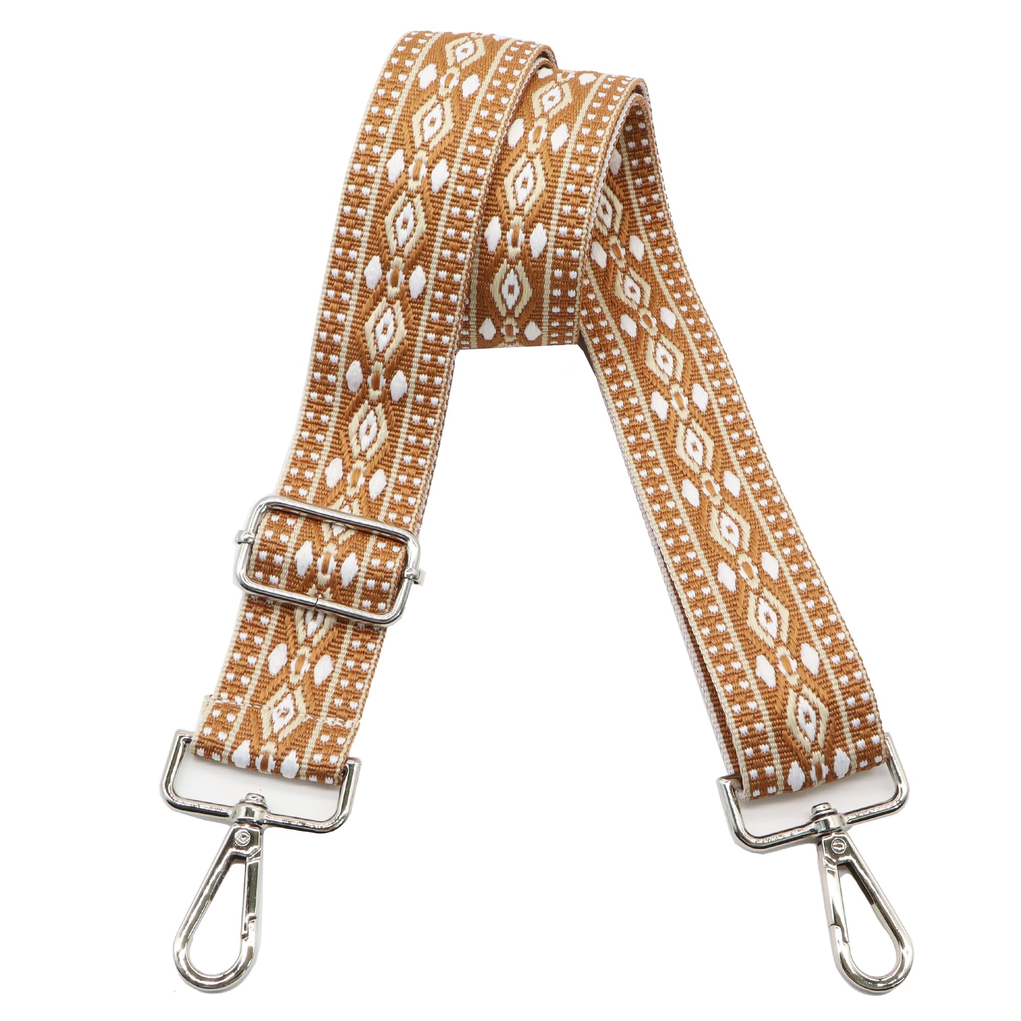 LEMEDE Purse Strap Adjustable Replacement Crossbody Bag Straps Retro Jacquard Embroidery Shoulder Straps for Shoulder Bag
