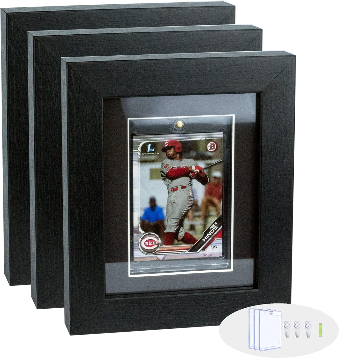 Bivitre Trading Card Display Case 3 Pack Baseball Card