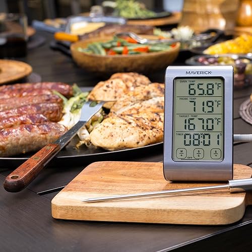 Miniatura 3 de Maverick ET-851 Termómetro de carne de horno de doble sensor  Pantalla táctil Digital Cocinar a la parrilla Ahumador BBQ Sonda de carne Termómetro