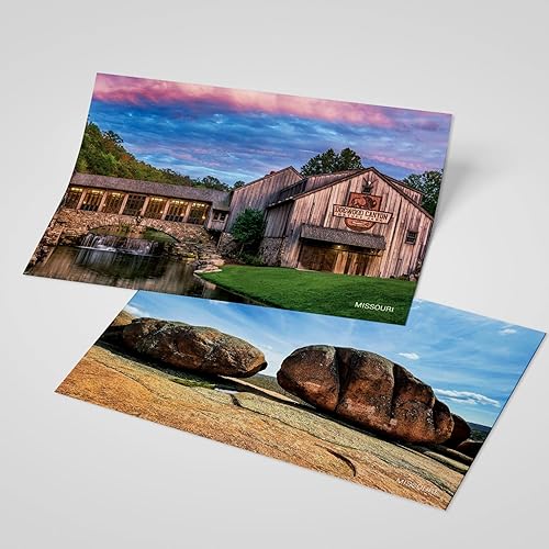 Miniatura 5 de Paquete de 20 postales de paisaje vintage de Estados Unidos de Estados Unidos, Missouri, postales de todo el mundo, tarjetas de felicitación para