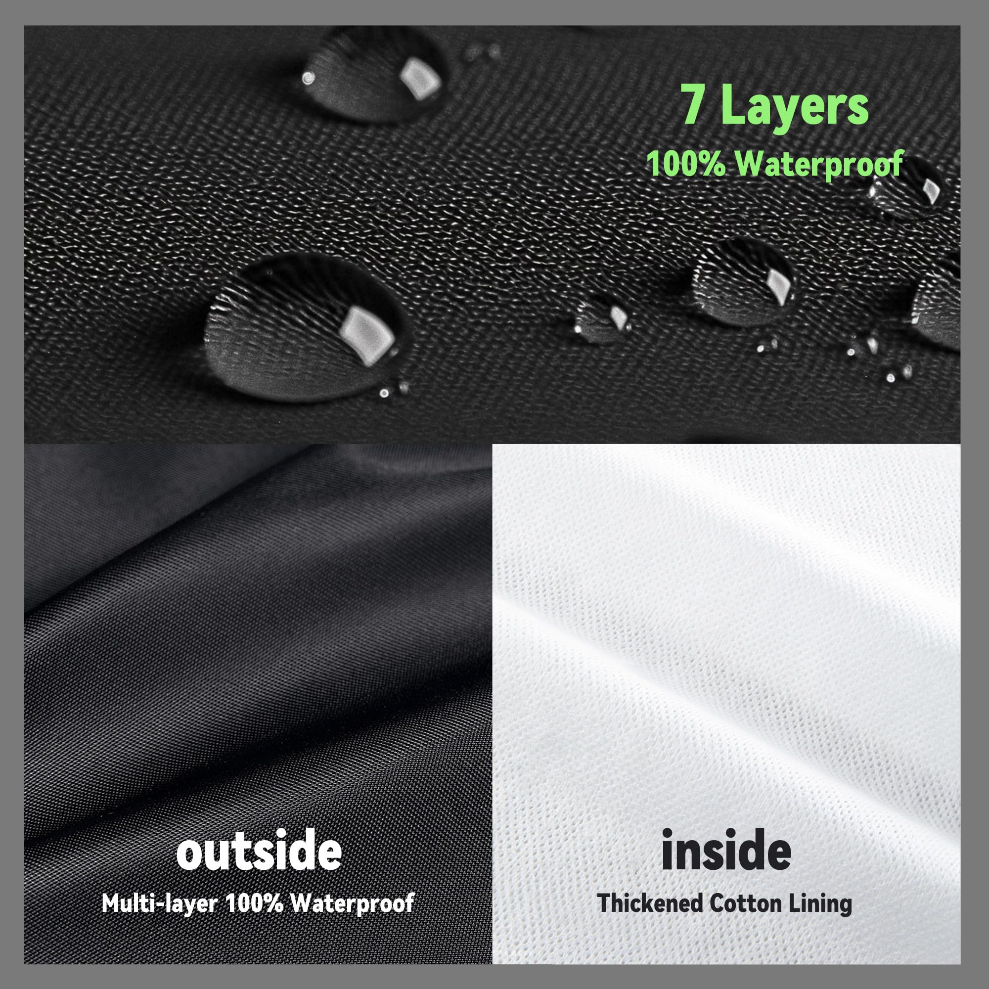 YIONCIO Car Cover for Chevrolet Silverado Pickup Truck 1999-2023 Durable 210D Oxford Fabric Waterproof UV-Resistant All-Weather Protection with — view 5