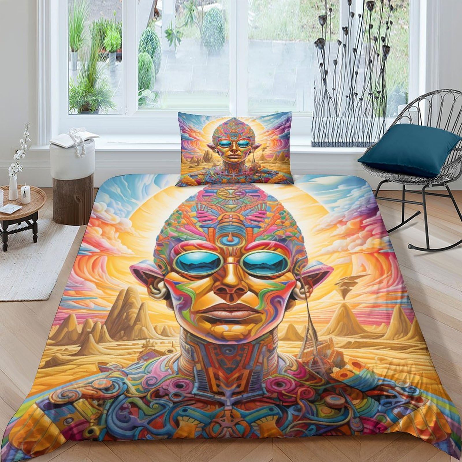Housse de couette égyptienne en microfibre douce pour chambre d'enfant et ado