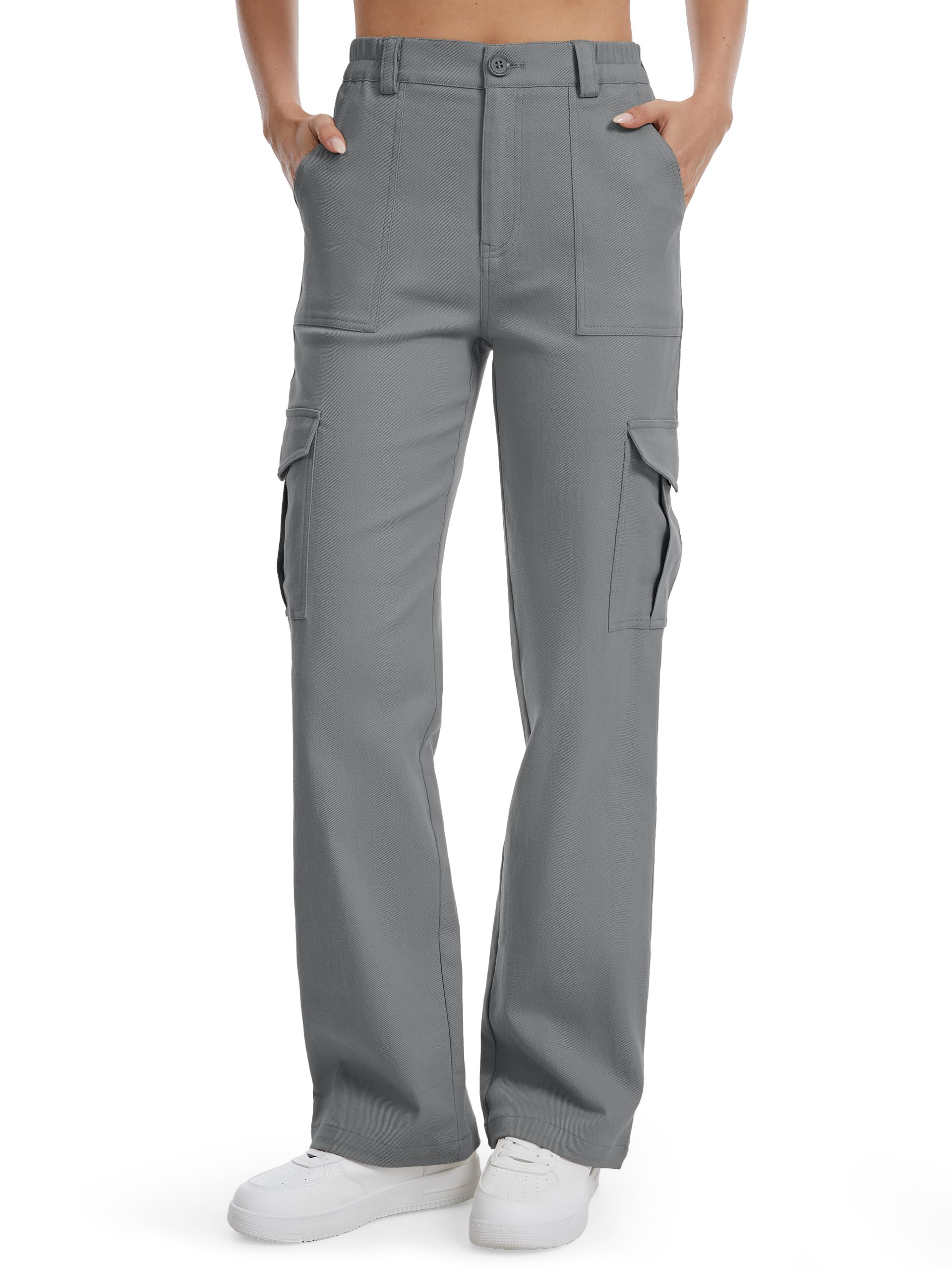 SEVEGO Tall Women's 32/34/36 Inseam Cargo Pants Straight Leg Casual Relaxed Work Trousers Streetwear Y2K 6 Pockets Chinos