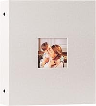 Lanpn Photo Albums 7x5 Pockets, Linen Slip in Top Loading Photo Album Holds 200 Portrait 13x18cm Pictures (Beige)