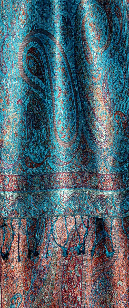 Lorenzo Cana Seidenschal für Männer Schal 100% Seide gewebt Herrenschal elegant Paisley Muster Ton in Ton