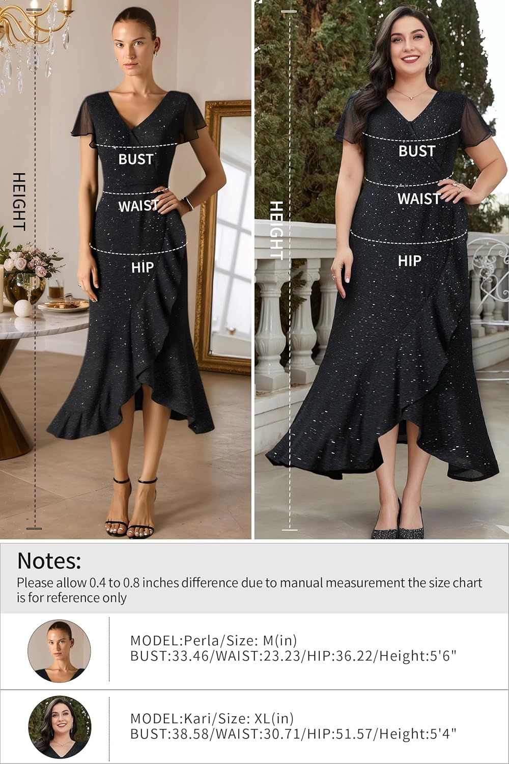 Black Formal Dresses for Women Gowns Evening Party Cocktail Dress,Women Formal Party Dress,V Neck Wedding Guest Dresses. - Image 8