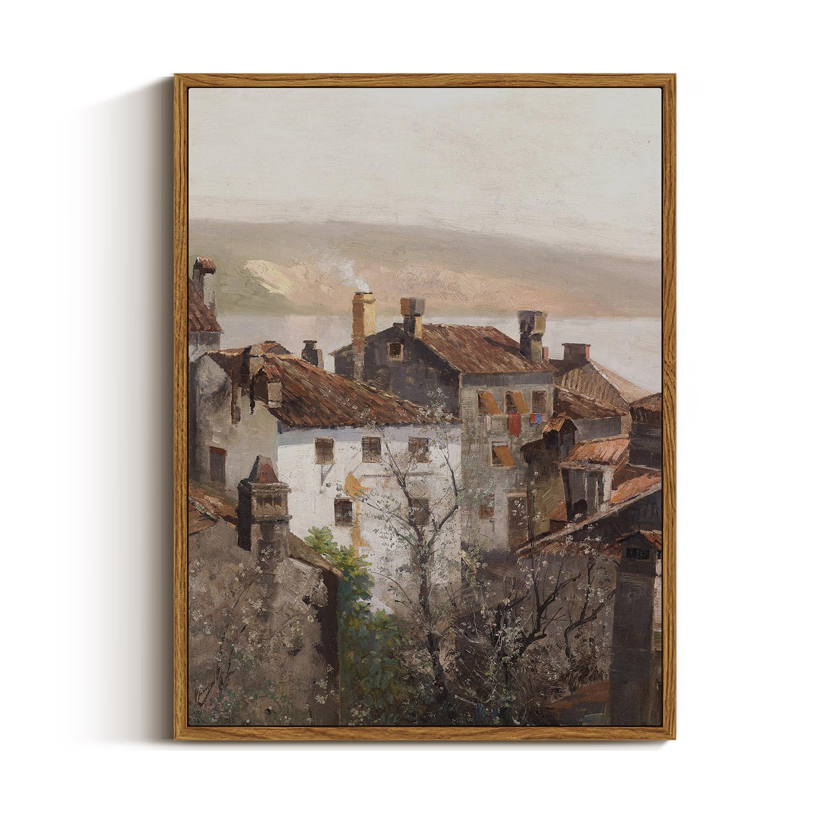 VIYYIEA Vintage Framed Black Dog Wall Art, Bedroom Living Room Minimalist Animal Art Decor, Antique Dog Canvas Print Paintings, Home Farmhouse Retro Still Life Decor, 12x16 Inch — view 60