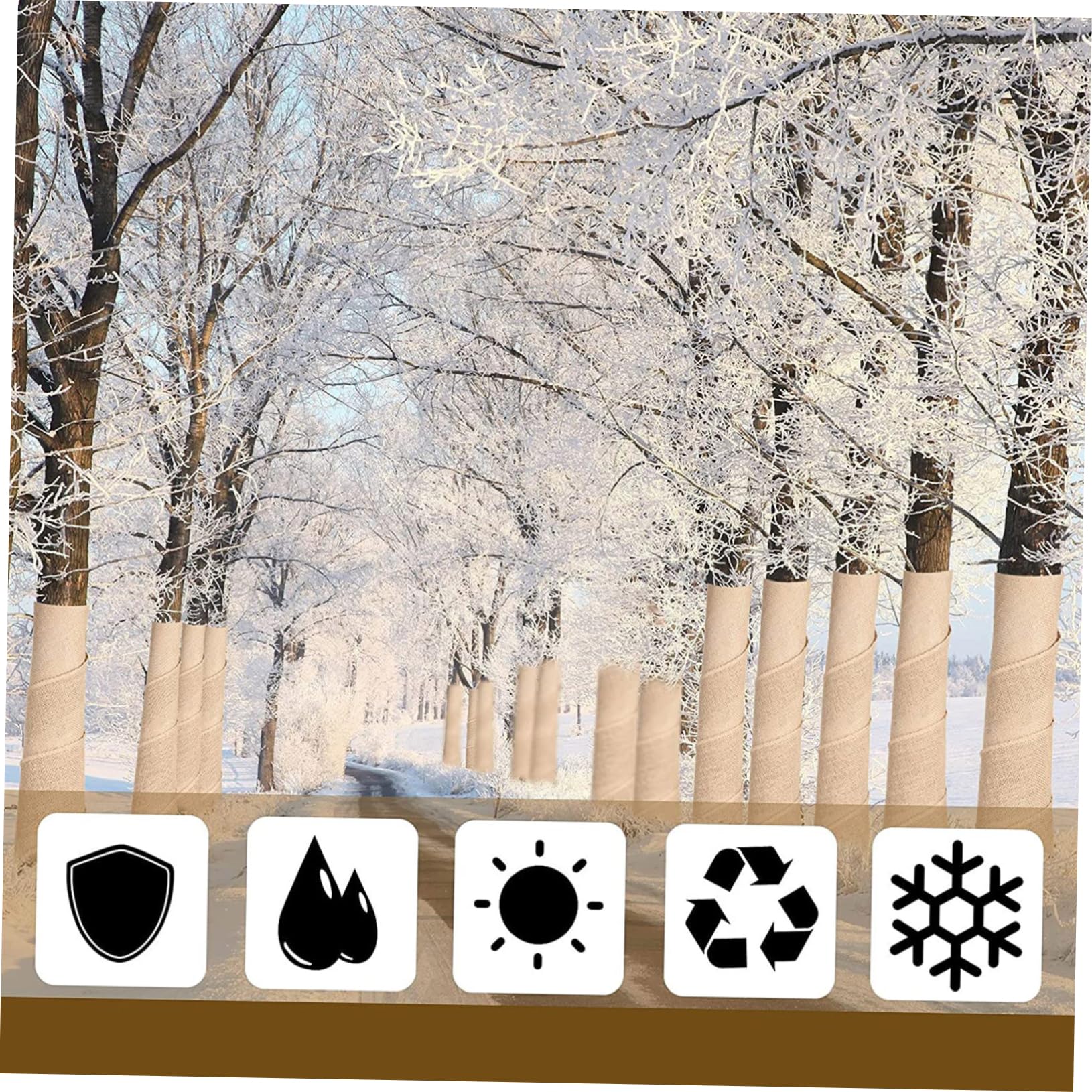 Toddmomy Fasce Protettive per Alberi Pellicola Protettiva per Tronchi Che Mantiene Caldo Pellicola Protettiva per Alberi Contro Freddo Accessori da Giardino