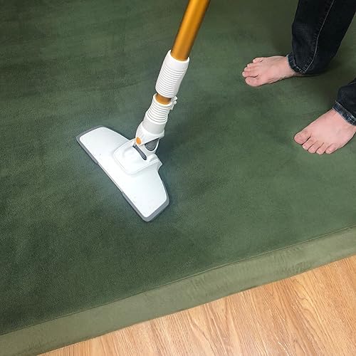 Miniatura 6 de Alfombra de terciopelo coral para juegos, alfombra de gateo para guardería, bebé, habitación de niños, tapete de yoga (verde oliva, 5 x 6.6 pies)