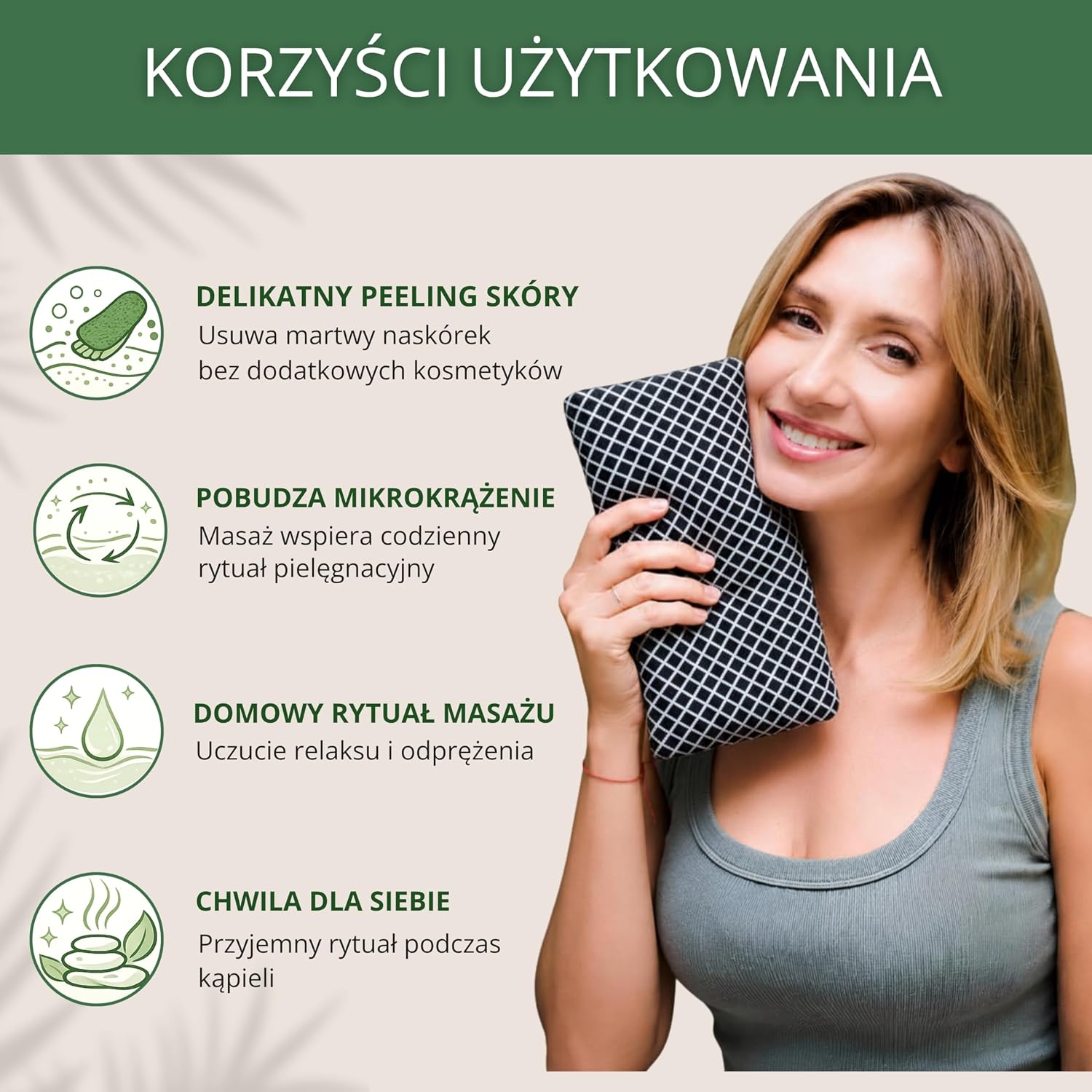 YEYE Made in Nature Корейское полотенце для пилинга тела 30x90 см — Пилинговое полотенце для хаммама, сауны и СПА — Удаляет омертвевшие клетки кожи и разглаживает кожу — Аксессуары для велнеса (чёрно-белое)