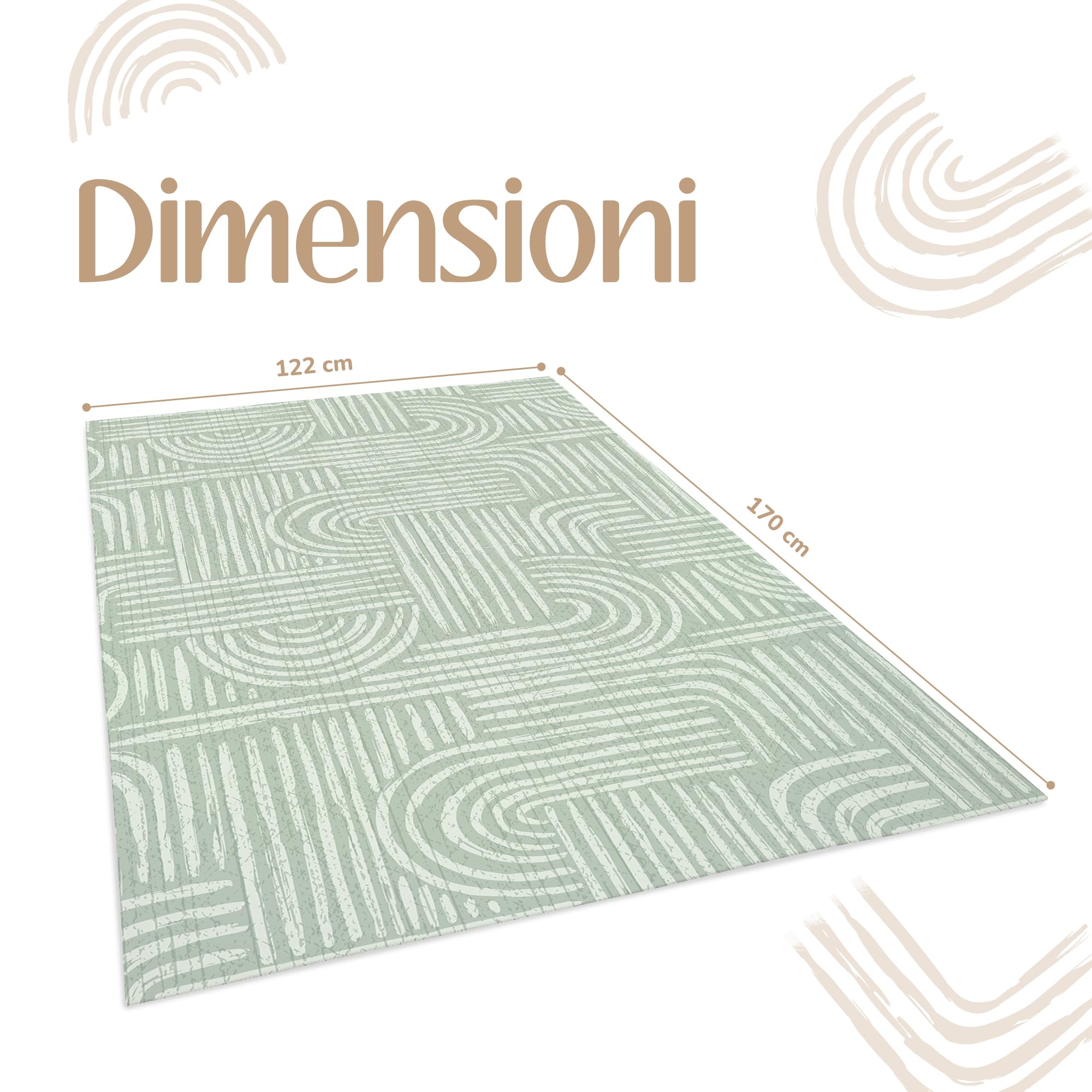 Tappeto Gioco Bambini 170x122 cm – Tappeto Neonato Gattonamento in Schiuma EVA, Antiscivolo e Facile da Pulire, Design Elegante per Ogni Stanza, Tappeto Puzzle Bambini Sicuro e Decorativo |Co-Toddlery